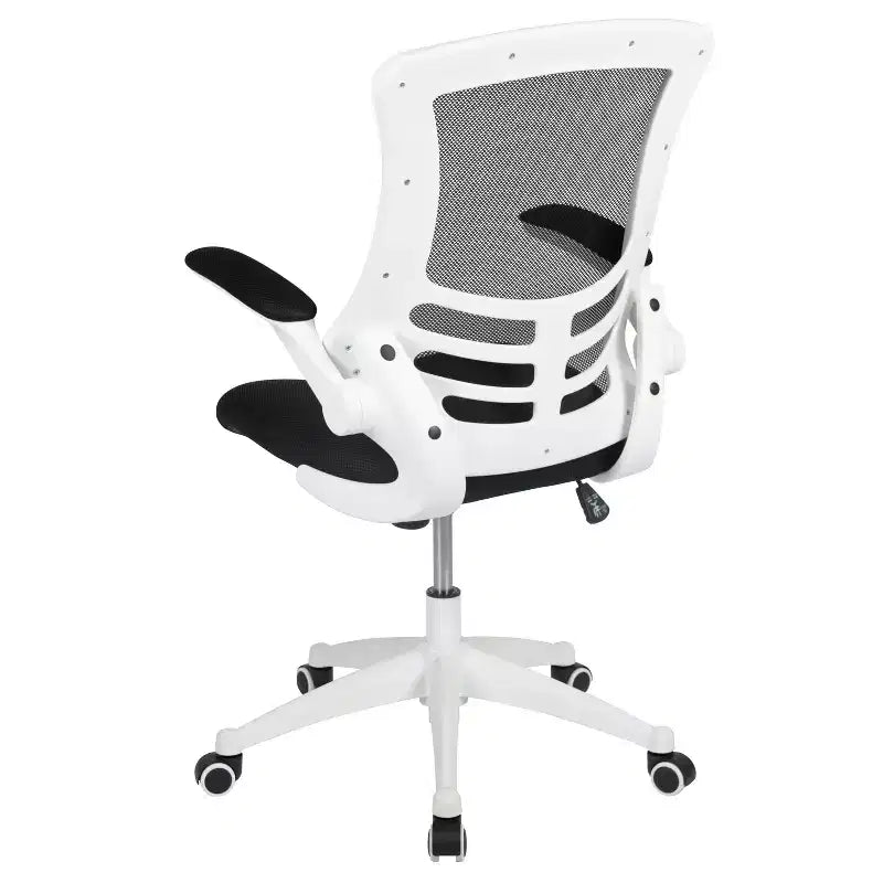 Mid-Back Mesh Swivel Ergonomic Task Office Chair with Flip-Up Arms