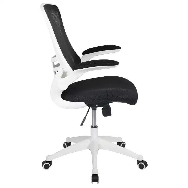 Mid-Back Mesh Swivel Ergonomic Task Office Chair with Flip-Up Arms
