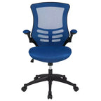 Chaise de bureau ergonomique pivotante en maille à dossier mi-haut avec accoudoirs relevables