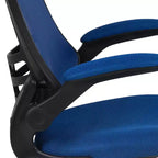 Chaise de bureau ergonomique pivotante en maille à dossier mi-haut avec accoudoirs relevables
