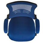 Chaise de bureau ergonomique pivotante en maille à dossier mi-haut avec accoudoirs relevables