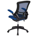 Chaise de bureau ergonomique pivotante en maille à dossier mi-haut avec accoudoirs relevables