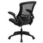 Chaise de bureau ergonomique pivotante en maille à dossier mi-haut avec accoudoirs relevables
