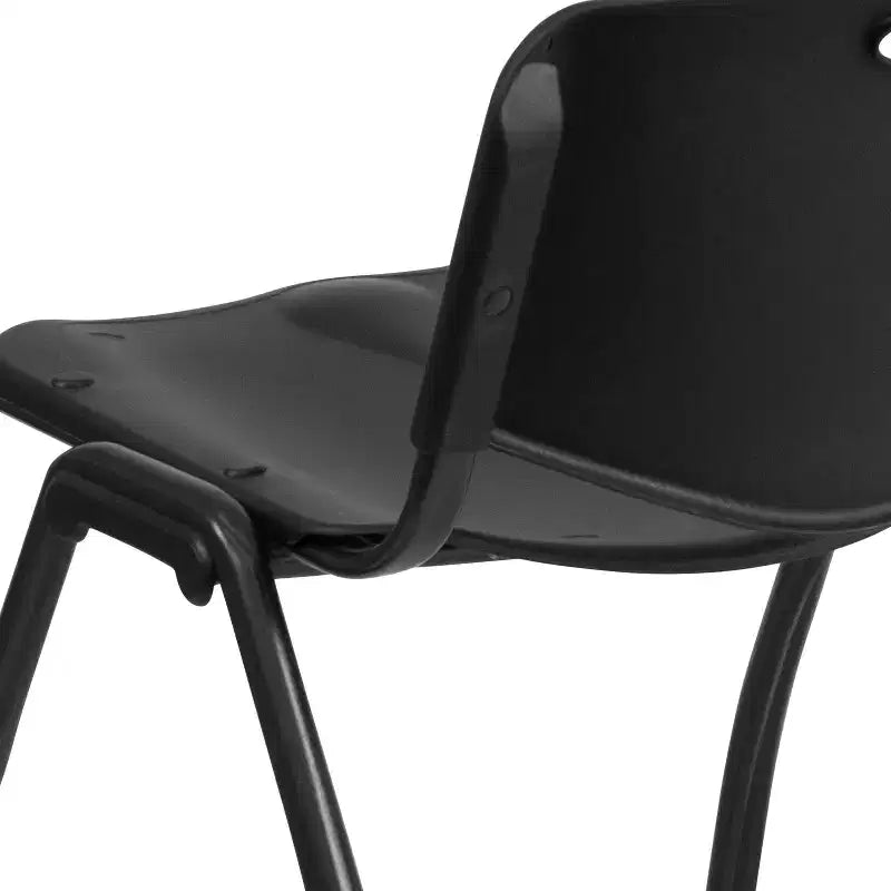 880 lb. Capacity Black Plastic Stack Office Side Chair
