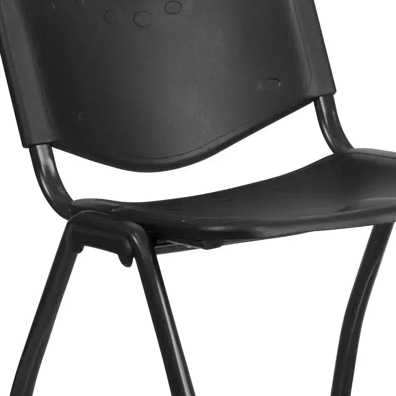 880 lb. Capacity Black Plastic Stack Office Side Chair