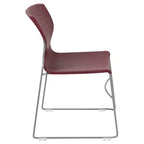 Chaise empilable pour la maison et le bureau avec support lombaire et cadre en métal - Chaise d'appoint
