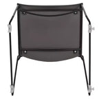 Chaise empilable pour la maison et le bureau avec support lombaire et cadre en métal - Chaise d'appoint