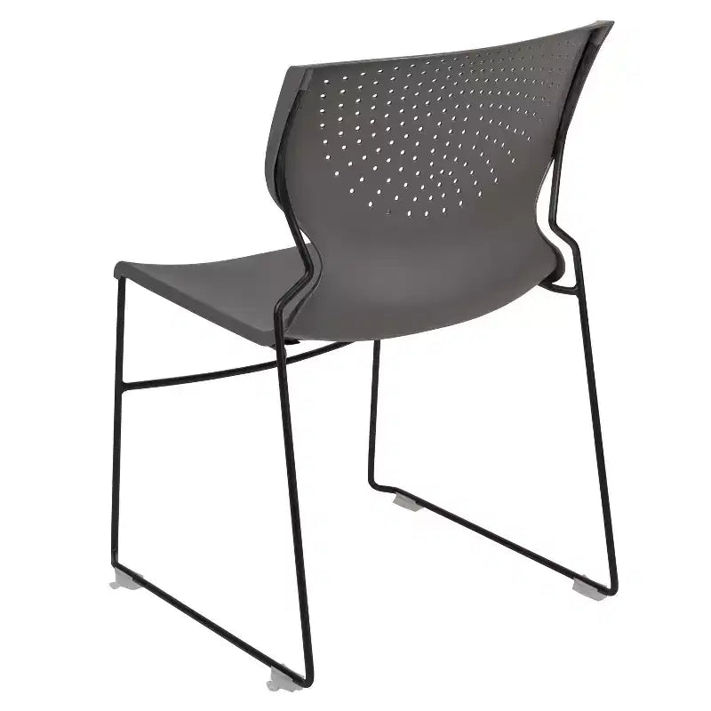 Home and Office Stack Chair with Lumbar Support and Metal Frame - Guest Chair