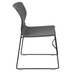 Chaise empilable pour la maison et le bureau avec support lombaire et cadre en métal - Chaise d'appoint
