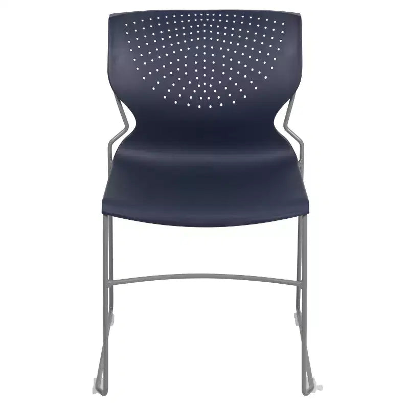 Home and Office Stack Chair with Lumbar Support and Metal Frame - Guest Chair