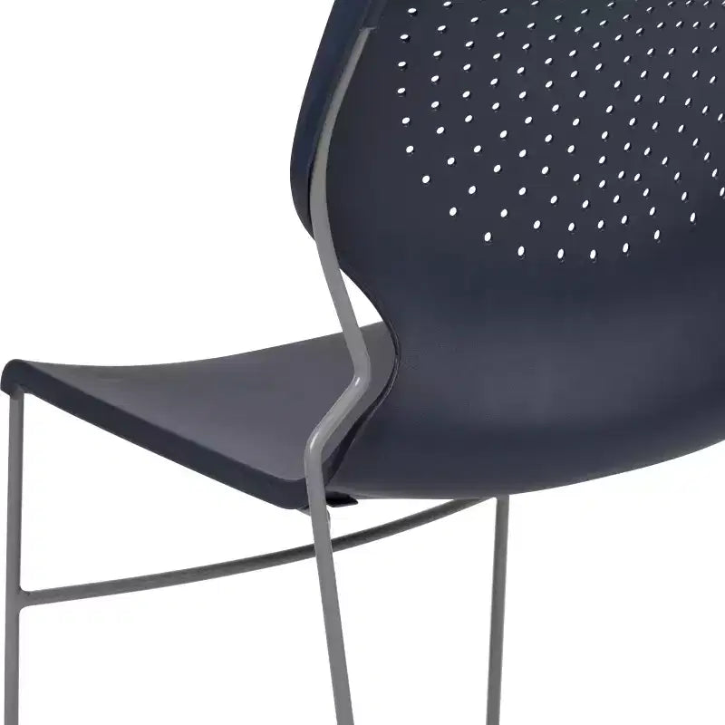 Home and Office Stack Chair with Lumbar Support and Metal Frame - Guest Chair