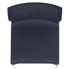 Chaise empilable pour la maison et le bureau avec support lombaire et cadre en métal - Chaise d'appoint