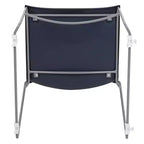 Chaise empilable pour la maison et le bureau avec support lombaire et cadre en métal - Chaise d'appoint