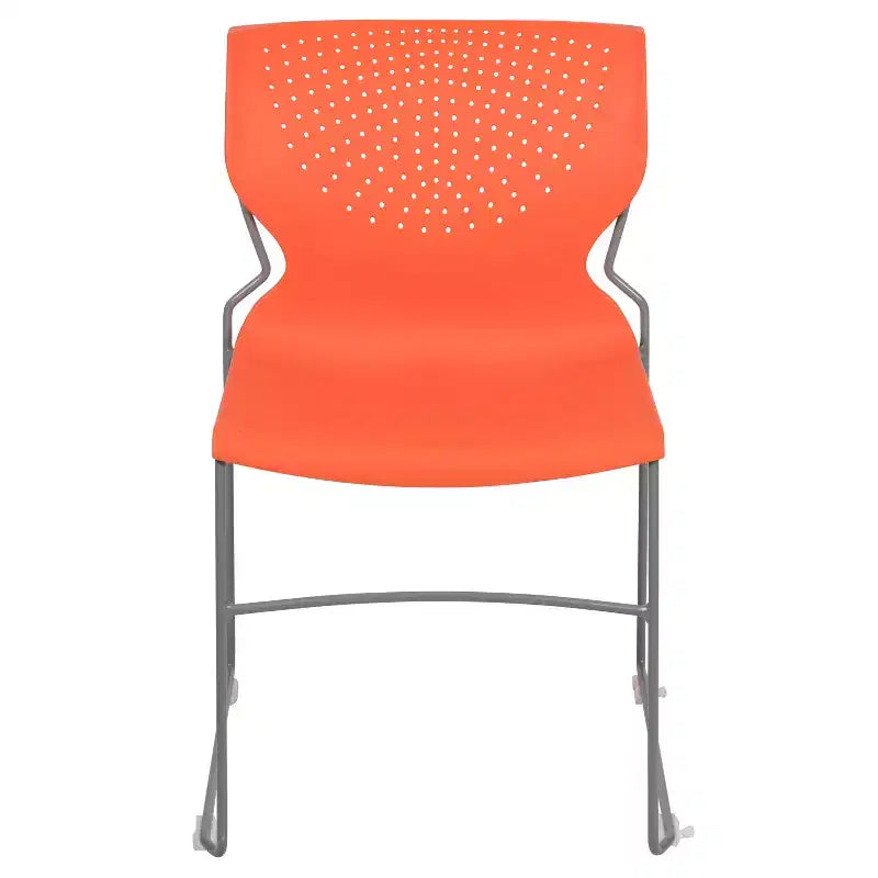 Home and Office Stack Chair with Lumbar Support and Metal Frame - Guest Chair