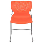 Chaise empilable pour la maison et le bureau avec support lombaire et cadre en métal - Chaise d'appoint