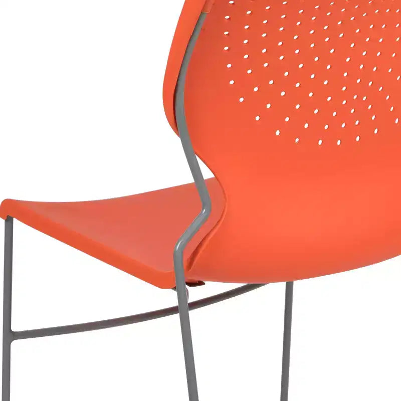 Home and Office Stack Chair with Lumbar Support and Metal Frame - Guest Chair