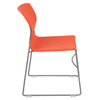 Chaise empilable pour la maison et le bureau avec support lombaire et cadre en métal - Chaise d'appoint