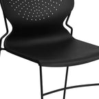 Chaise empilable pour la maison et le bureau avec support lombaire et cadre en métal - Chaise d'appoint