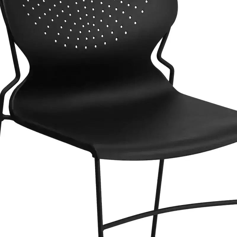 Home and Office Stack Chair with Lumbar Support and Metal Frame - Guest Chair
