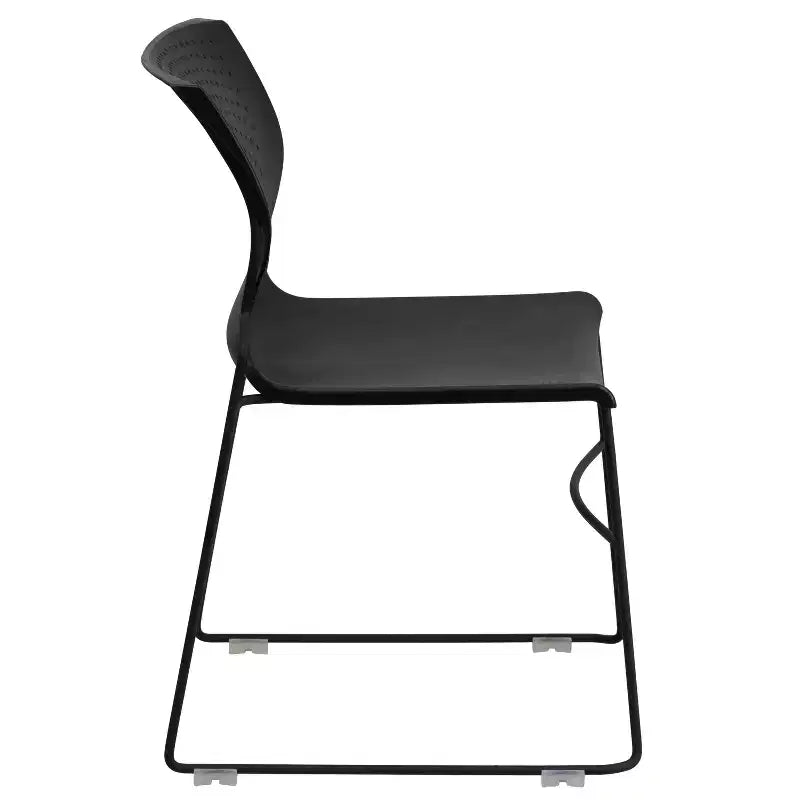 Home and Office Stack Chair with Lumbar Support and Metal Frame - Guest Chair