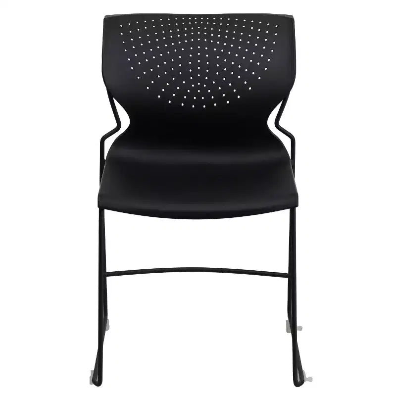 Home and Office Stack Chair with Lumbar Support and Metal Frame - Guest Chair