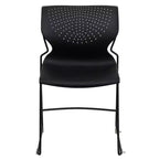 Chaise empilable pour la maison et le bureau avec support lombaire et cadre en métal - Chaise d'appoint