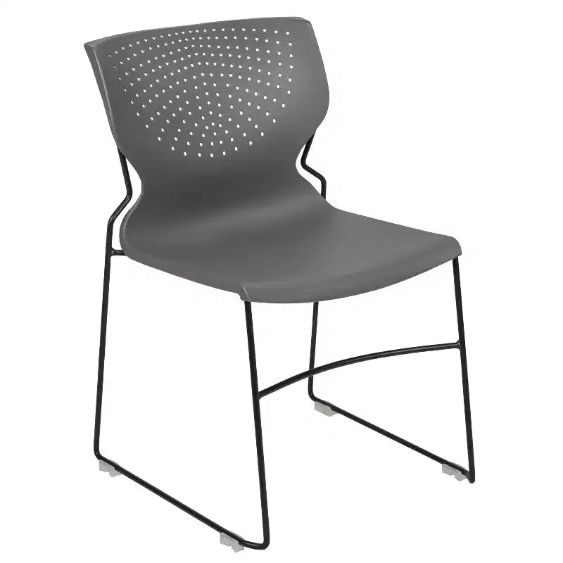 Home and Office Stack Chair with Lumbar Support and Metal Frame - Guest Chair