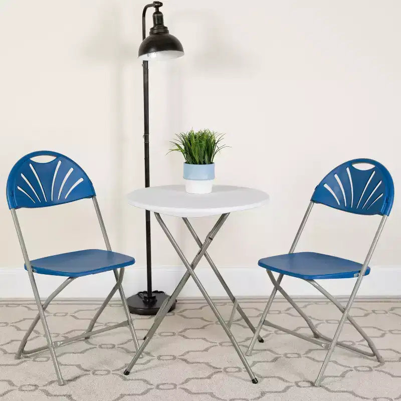 Wedding Party Event Fan Back Plastic Folding Chair Home Office