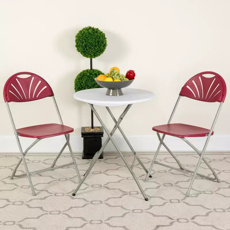 Wedding Party Event Fan Back Plastic Folding Chair Home Office