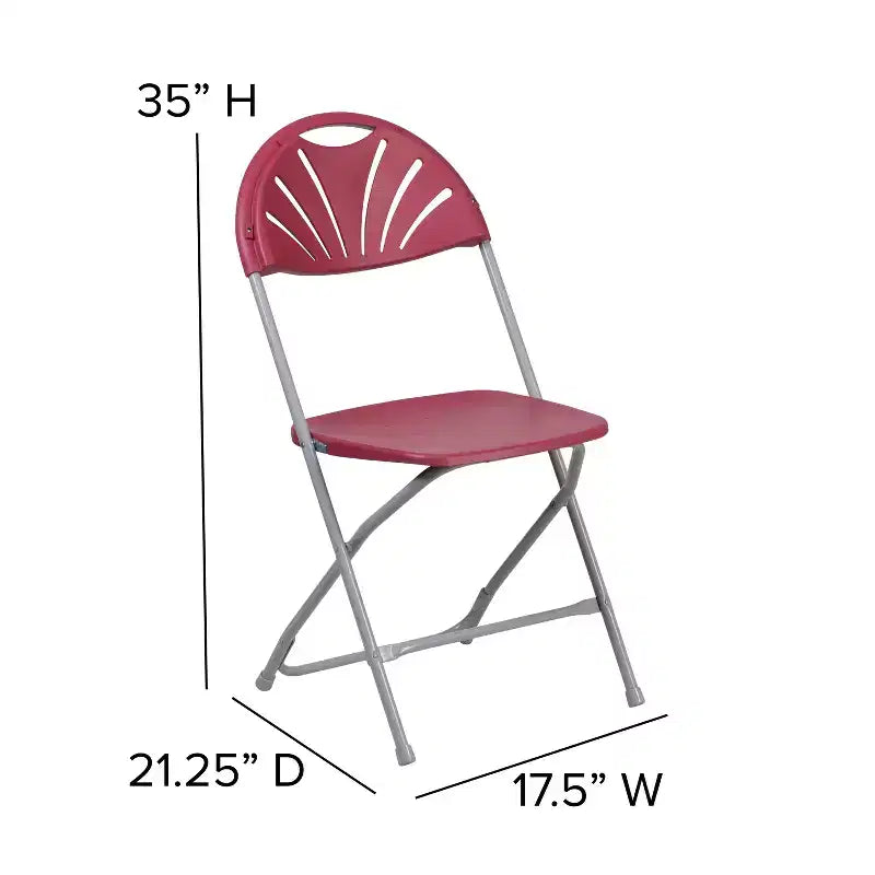 Wedding Party Event Fan Back Plastic Folding Chair Home Office