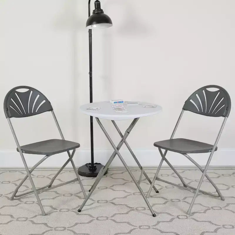 Wedding Party Event Fan Back Plastic Folding Chair Home Office
