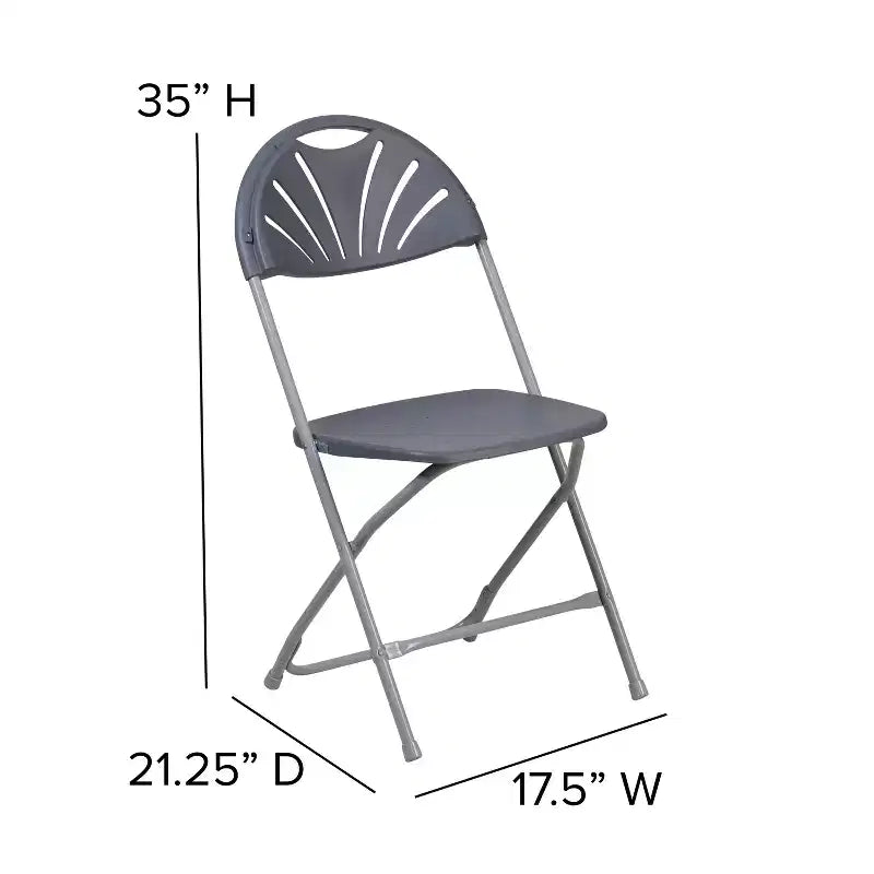 Wedding Party Event Fan Back Plastic Folding Chair Home Office
