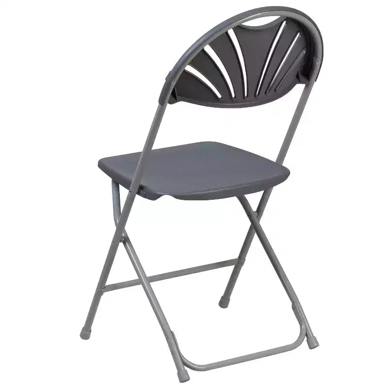 Wedding Party Event Fan Back Plastic Folding Chair Home Office