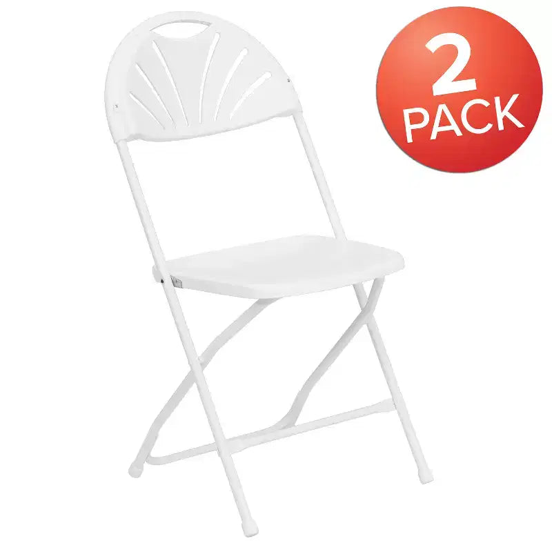 Wedding Party Event Fan Back Plastic Folding Chair Home Office