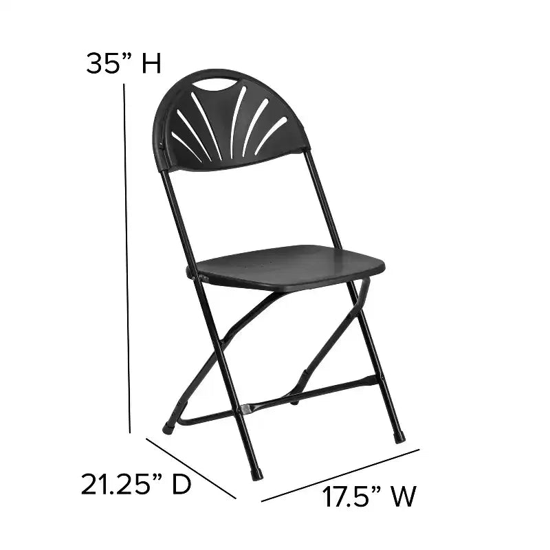 Wedding Party Event Fan Back Plastic Folding Chair Home Office