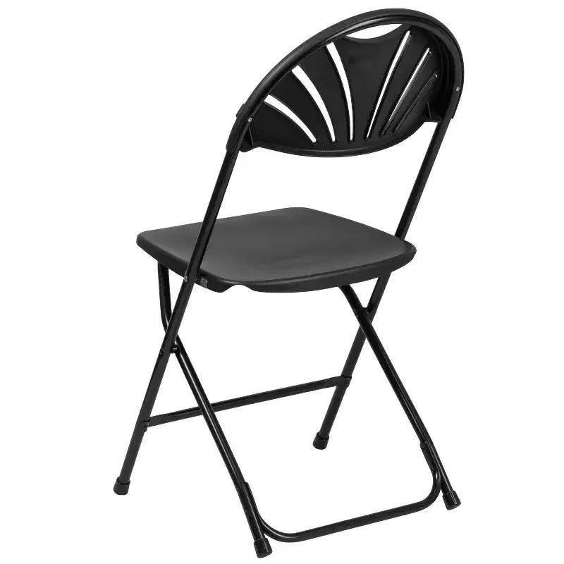 Wedding Party Event Fan Back Plastic Folding Chair Home Office