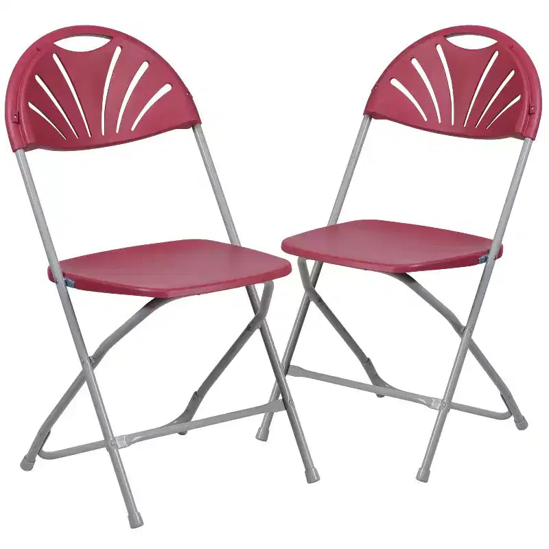 Wedding Party Event Fan Back Plastic Folding Chair Home Office