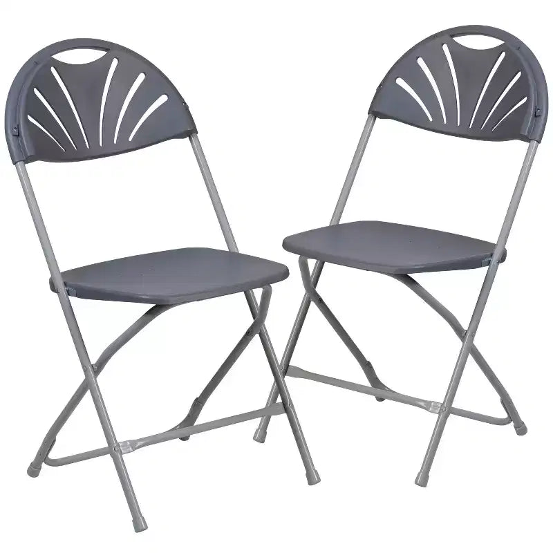 Wedding Party Event Fan Back Plastic Folding Chair Home Office