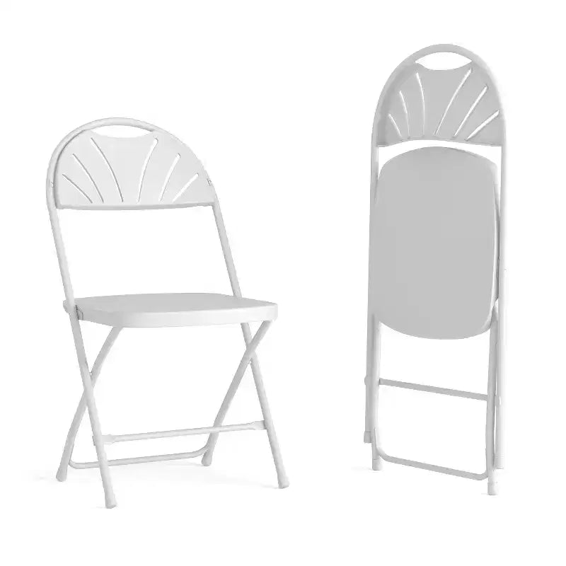 Wedding Party Event Fan Back Plastic Folding Chair Home Office